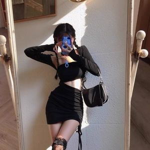 ▪️Strapless Dress With Small Jacket